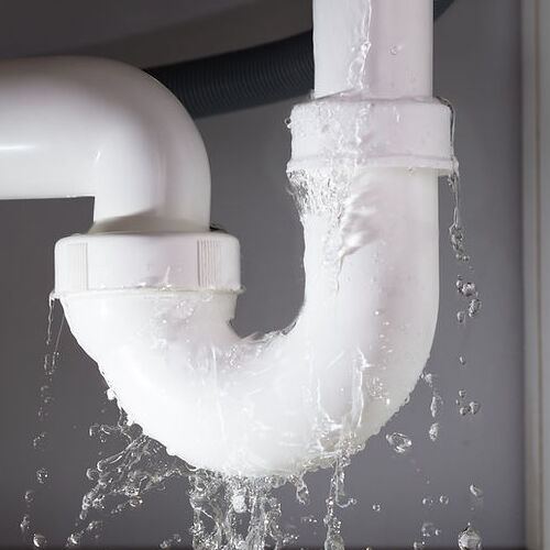 A plumbing leak