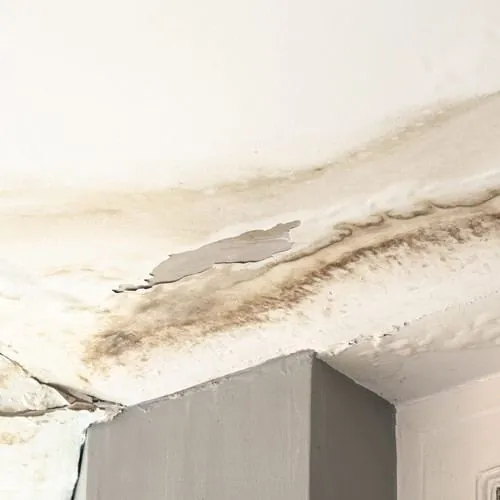 water damaged ceiling